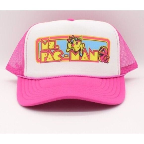 Unbranded Other - MS.PAC-MAN Arcade Game Hat Vintage Trucker Hat Snap Back Adjustable.